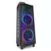 AIWA Power Audio Speaker KBTUS-710MKII 700W Portable Party Speaker with Bluetooth, USB, SD, AUX, FM Radio, LED Lights, Trolley Handle, Wheels, Remote Control, Microphone