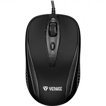 YENKEE YMS 1025 BK QUITO USB Wired Mouse, Optical, 1000 DPI, 4 Buttons, Black