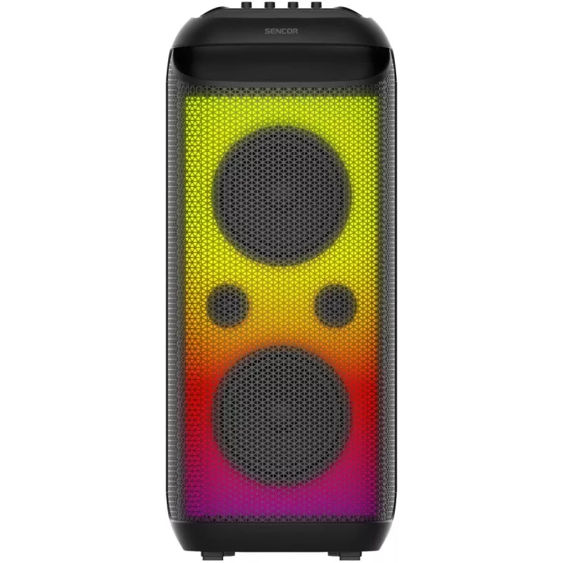 SENCOR Partycon BOOST Power 250W Portable Bluetooth Party Speaker with TWS, IPX4, LED, FM Radio, Karaoke, Microphone