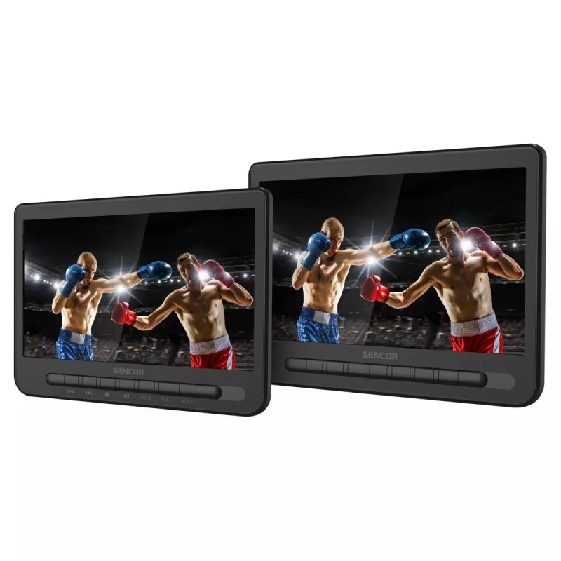 SENCOR SPV 7105 DUAL DVD 2x10 inches LCD Car Headrest Monitor
