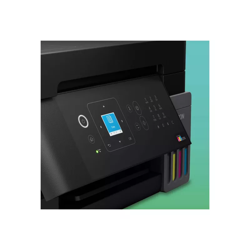 Epson L5390 Multifunction Ink Tank Printer - Colour - A4 - 33ppm - Fax - Wi-Fi - LAN - ADF 30 Sheets - Black
