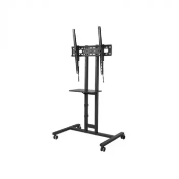 One for All Proline 90 Mobile TV Stand for 32-65 inch Screens, VESA up to 600x400, 50 kg, Height Adjustable, Black