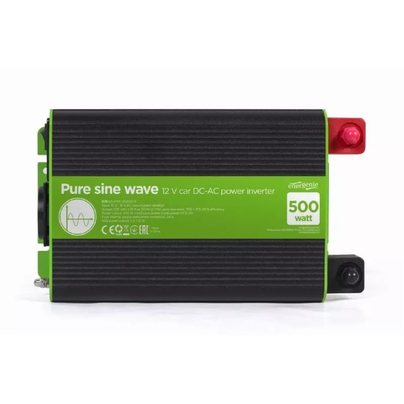Gembird 12V to 230V Pure Sine Wave Power Inverter 500W