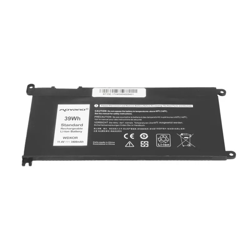 MITSU Battery WDX0R P75F P62F P66F T2JX4 WDXOR for Dell - 3400 mAh (39 Wh)