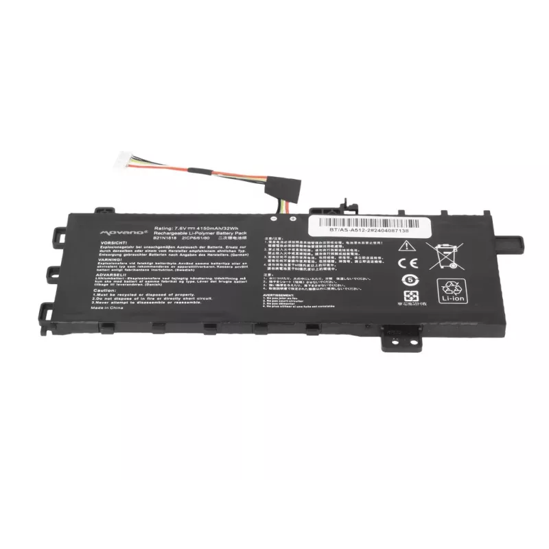 MITSU Battery B21N1818 for Asus Vivobook 15 A512 R512 X512 - 4150 mAh (32 Wh)