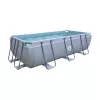 AVENLI Frame Pool 400x200x99 cm Rectangular Above Ground Pool with Filter Pump, Ladder, Cover, and Ground Cloth