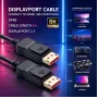 Qoltec DisplayPort v2.1 Cable Male to Male 8K 54G 5m Black
