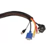 MACLEAN Cable Wire Organiser 1.8m 85mm MCTV-675 Black
