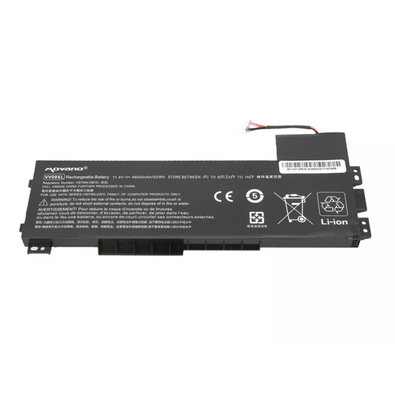 MOVANO Battery VV09XL 808452-001 for HP ZBook 15 G3 G4 - 4600 mAh (52 Wh)