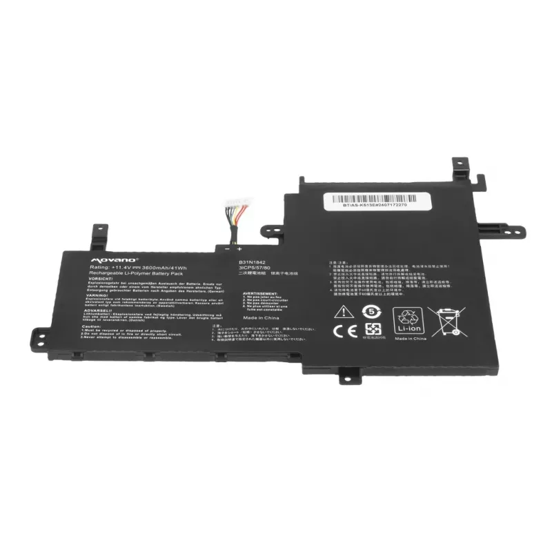 MITSU Battery B31N1842 for Asus Vivobook K513E M513I S513E V531FA X531F - 3600 mAh (41 Wh)