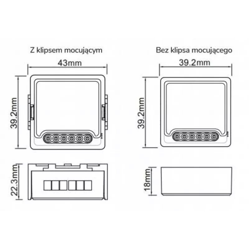 OXT T224 Mini Wi-Fi Relay Module 4-Channel Tuya Smart Life Dry Contact 10A/Channel