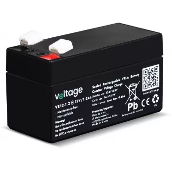 AGM Battery Voltage 12V 1.2Ah VE12-1.2 (6-9 Year Life)
