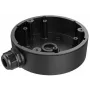 Hikvision DS-1280ZJ-PT6-Y Junction Box Mounting Bracket, Black, Aluminum Alloy, Weatherproof, Indoor/Outdoor