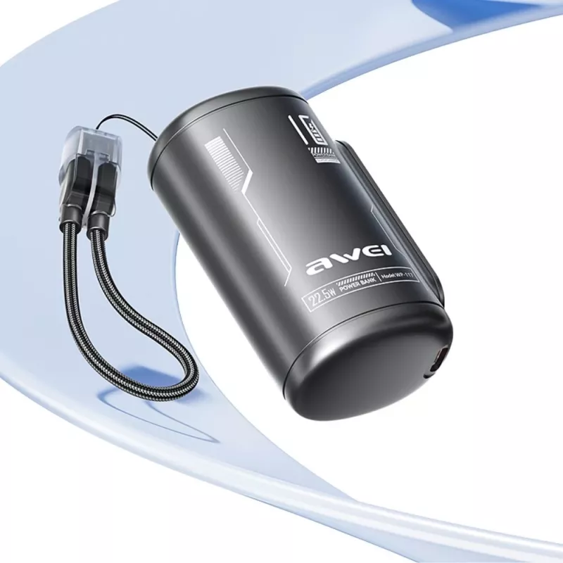 AWEI WP-117 Power Bank 10000mAh 22.5W 3C2xUSB-C Black
