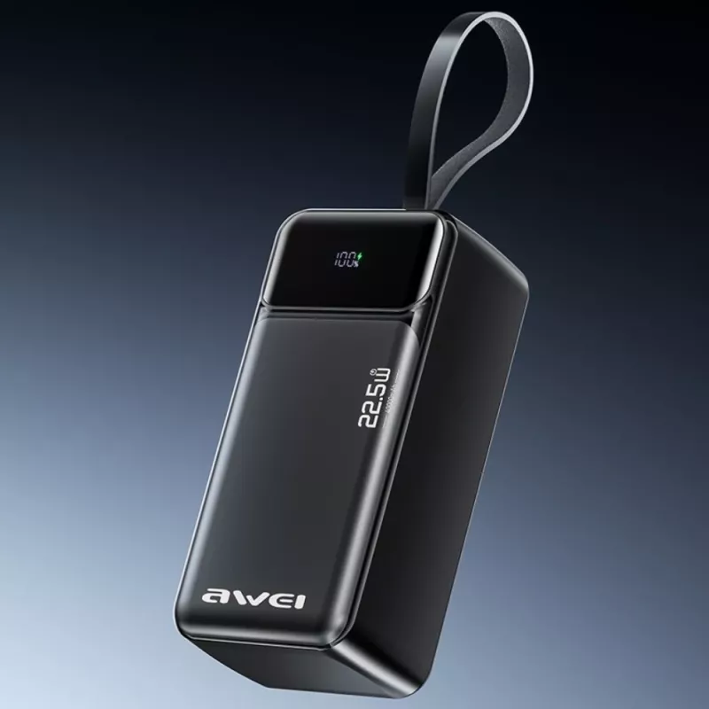 AWEI PA-105 Power Bank 40000mAh 22.5W PD QC 3.0 USB-C Black