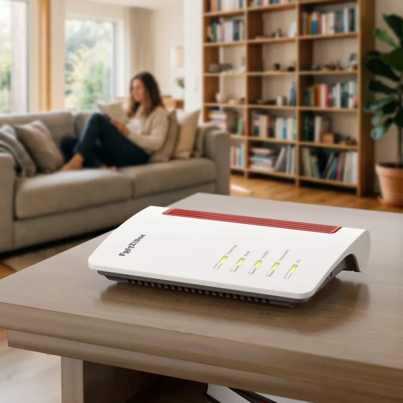 FRITZ! Box 5630 White Dual-Band Wi-Fi 6 DSL/VDSL Router with DECT Base, Gigabit Ethernet, USB 2.0, SFP Cage