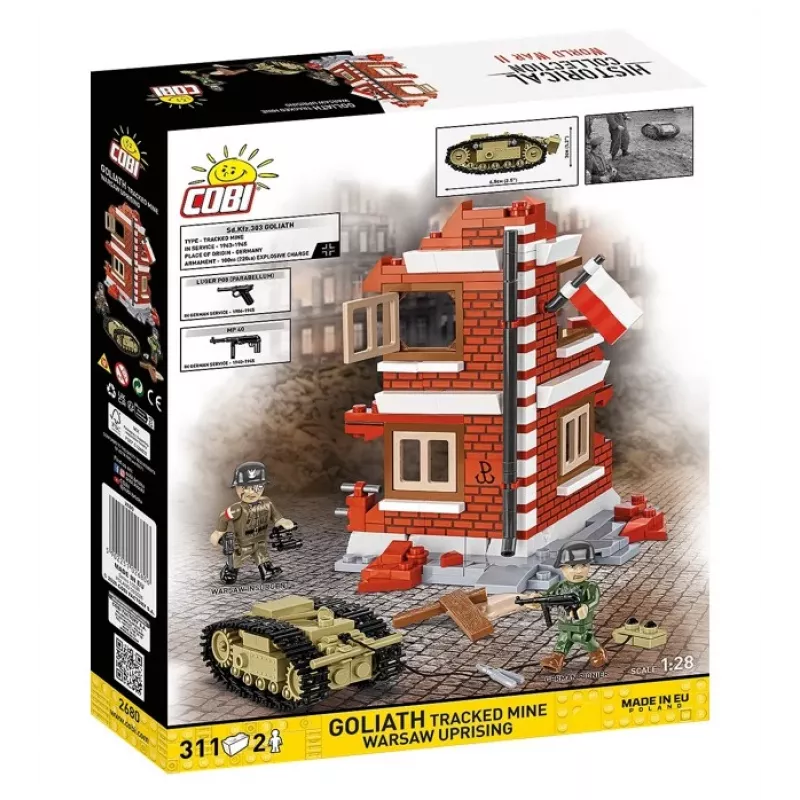 COBI Historical Collection Goliath Tracked Mine Warsaw Uprising 1:35 Scale Model Building Kit - 311 Pieces