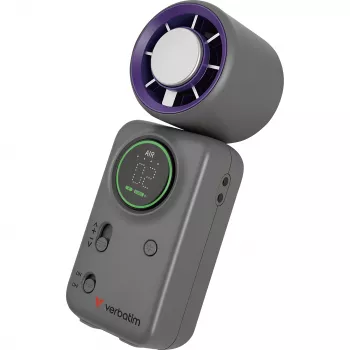 Verbatim Cool'n'Go Ice Touch Mini Handheld Fan (Violet/Grey)