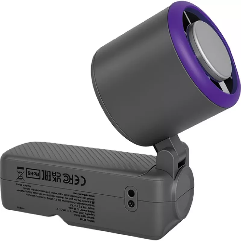 Verbatim Cool'n' Go Ice Touch Pro Handheld Fan Grey/Purple