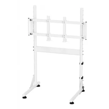 Oplite Nitrokart Monitor Stand V2 White - Steel Riser with Integrated Cable Management, 15kg Capacity