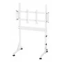 Oplite Nitrokart Monitor Stand V2 White - Steel Riser with Integrated Cable Management, 15kg Capacity