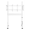 Oplite Nitrokart Monitor Stand V2 White - Steel Riser with Integrated Cable Management, 15kg Capacity