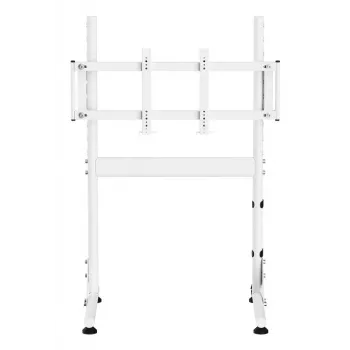 Oplite Nitrokart Monitor Stand V2 White - Steel Riser with Integrated Cable Management, 15kg Capacity