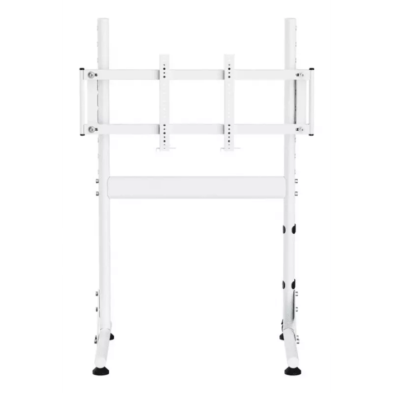 Oplite Nitrokart Monitor Stand V2 White - Steel Riser with Integrated Cable Management, 15kg Capacity