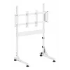 Oplite Nitrokart Monitor Stand V2 White - Steel Riser with Integrated Cable Management, 15kg Capacity