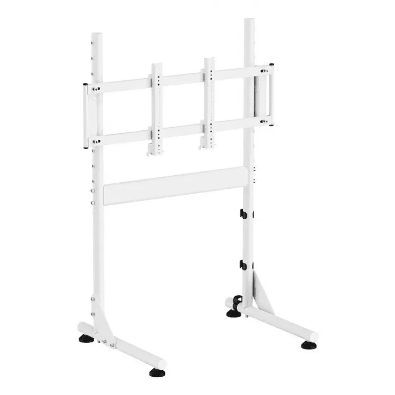 Oplite Nitrokart Monitor Stand V2 White - Steel Riser with Integrated Cable Management, 15kg Capacity