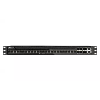 QNAP QSW-M7230-2X4F24T 30-Port Multi-Gigabit Managed Switch with 2x100GbE QSFP28, 4x25GbE SFP28, 24x10GbE RJ45, Layer 3 Lite