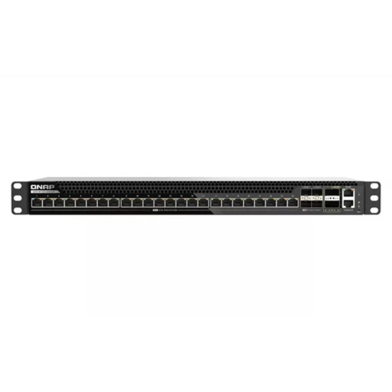 QNAP QSW-M7230-2X4F24T 30-Port Multi-Gigabit Managed Switch with 2x100GbE QSFP28, 4x25GbE SFP28, 24x10GbE RJ45, Layer 3 Lite