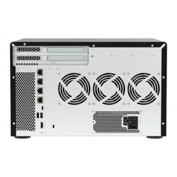 QNAP TVS-h1277AX-R5-16G 12-Bay QuTS hero NAS, AMD EPYC 7232P 8-Core, 64GB DDR4 ECC, 2x25GbE SFP28, 2x2.5GbE, 12x U.2 NVMe/SATA SSD Bays