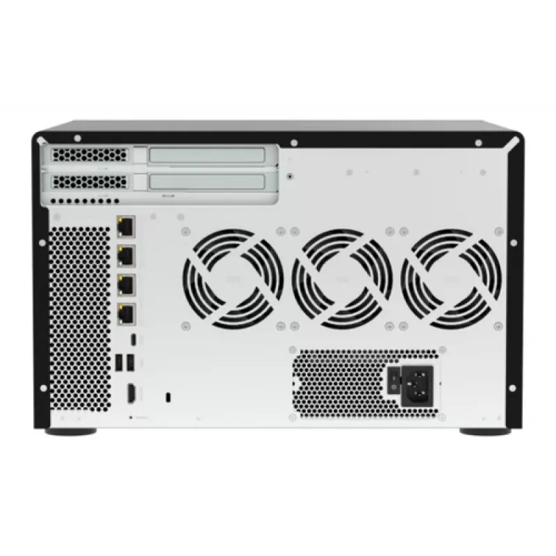 QNAP TVS-h1277AX-R5-16G 12-Bay QuTS hero NAS, AMD EPYC 7232P 8-Core, 64GB DDR4 ECC, 2x25GbE SFP28, 2x2.5GbE, 12x U.2 NVMe/SATA SSD Bays