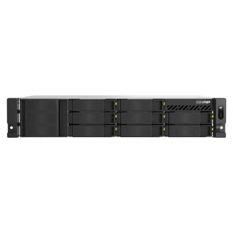 QNAP TS-H1065EU-RP 10-Bay Rackmount NAS, Intel Xeon D-1622, 16GB RAM, 2.5GbE, Redundant PSU