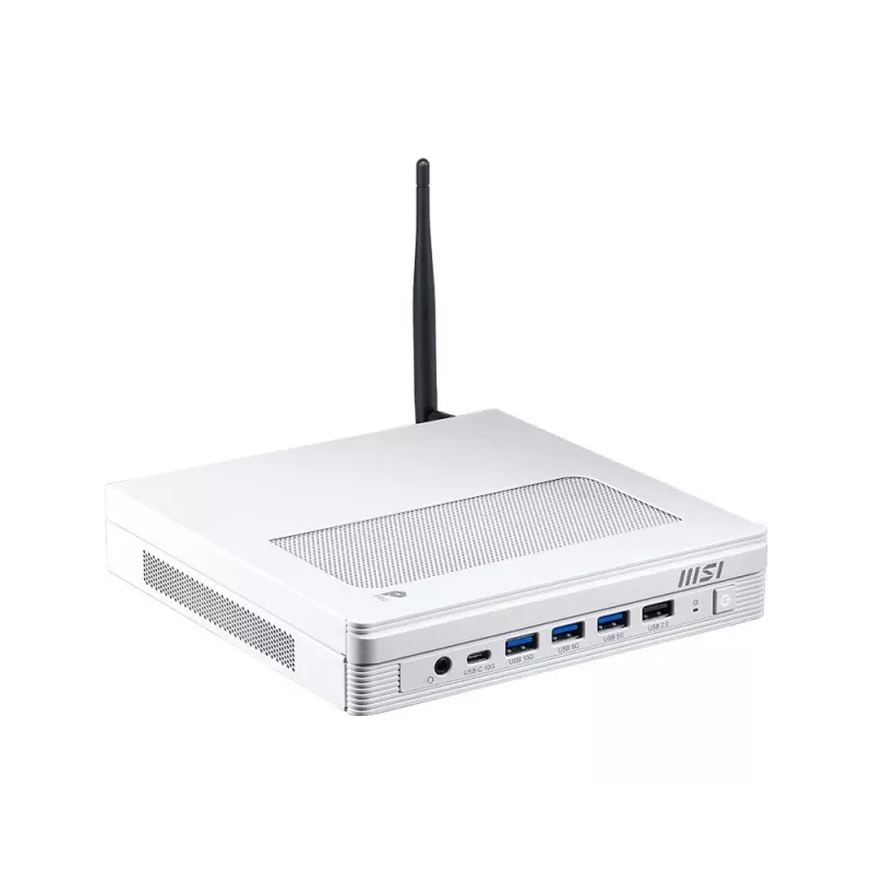 MSI PRO DP10 A14MG-007BEU Mini PC, Intel Pentium Gold G7400, 8GB RAM, 256GB SSD, Wi-Fi 6, White
