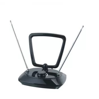 Philips SDV5200/12 Indoor TV Antenna with 5G Filter, DVB-T/T2, 1.85m Coaxial Cable, Black