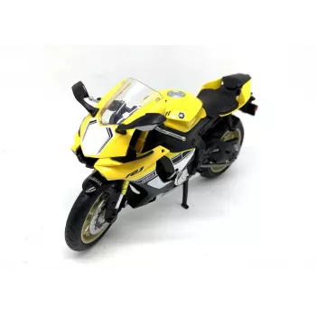 PULIO Motorcycle MSZ 1/12 Yamaha YZF-R1 Yellow Diecast Model
