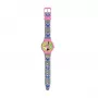 PULIO Analog Watch in Tin Case - Disney Minnie Mouse, Pink PU Leather Strap, Quartz Movement, 30mm Metal Alloy Case, Splash Resistant, Girls 6+