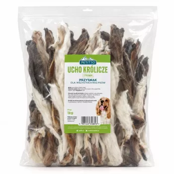PTI PETITTO Rabbit Ear with Fur Dog Chew - 1 kg