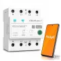Qoltec Three-Phase 63A Smart Wi-Fi Circuit Breaker 4P (3P+N) DIN Rail | Timer | Tuya | Smart Life | Amazon Alexa