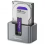 Qoltec 2in1 HDD SSD Docking Station SATA M.2 NVMe with Cloning, USB-C 3.2 Gen 2, 10Gbps, Up to 28TB, Aluminum