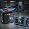 Qoltec 52668 Intelligent Battery Charger 12V 10A with Repair Function for AGM GEL LiFePO4