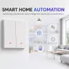 QOLTEC Smart Light Switch WiFi 2-Gang Timer Tuya White