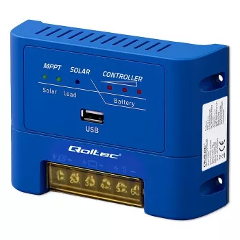 QOLTEC MPPT 15A Solar Charge Controller 12V/24V for LiFePO4, Gel, AGM, Flooded, Sealed Lead-Acid with LCD and RS485
