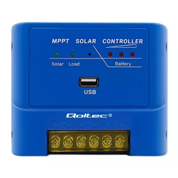 QOLTEC MPPT 15A Solar Charge Controller 12V/24V for LiFePO4, Gel, AGM, Flooded, Sealed Lead-Acid with LCD and RS485