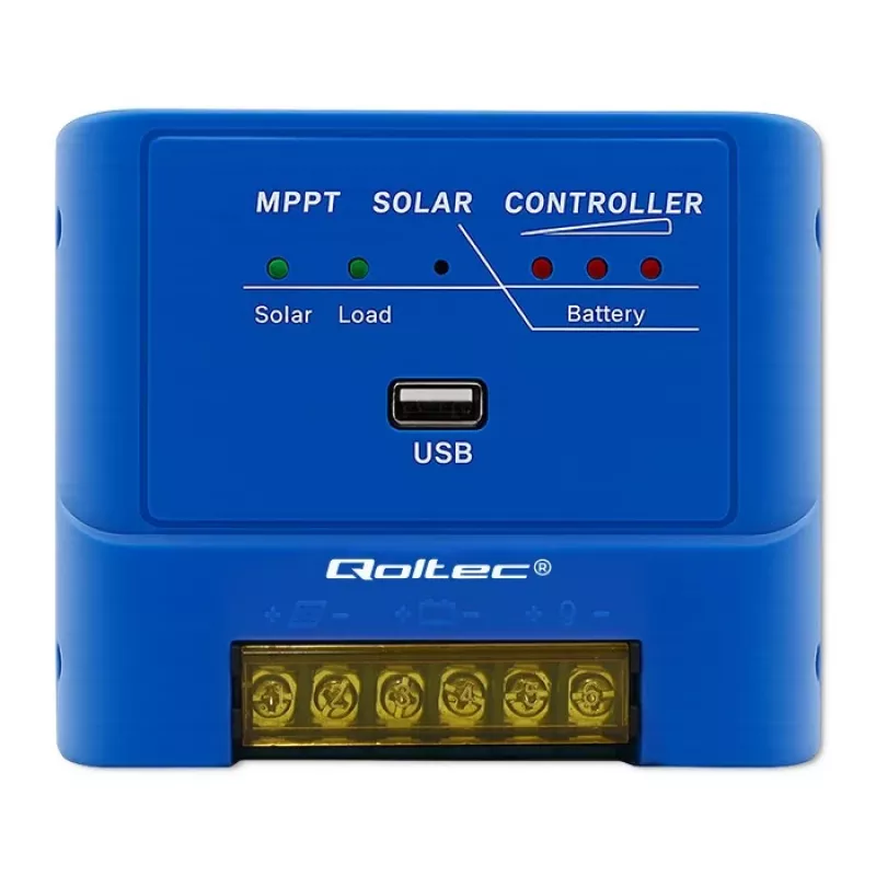 QOLTEC MPPT 15A Solar Charge Controller 12V/24V for LiFePO4, Gel, AGM, Flooded, Sealed Lead-Acid with LCD and RS485