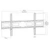 MACLEAN MC-420 Fixed TV Wall Mount for 43-120 inch Screens, 120 kg Load, VESA up to 900x600, Black