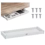 ERGO OFFICE Flat Under-Desk Drawer ER-302 W White