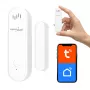 GREENBLUE GB478 Wireless WiFi Door/Window Sensor – Smart Magnetic Contact, Tuya & Gosund App, Alexa/Google, Battery Powered, White